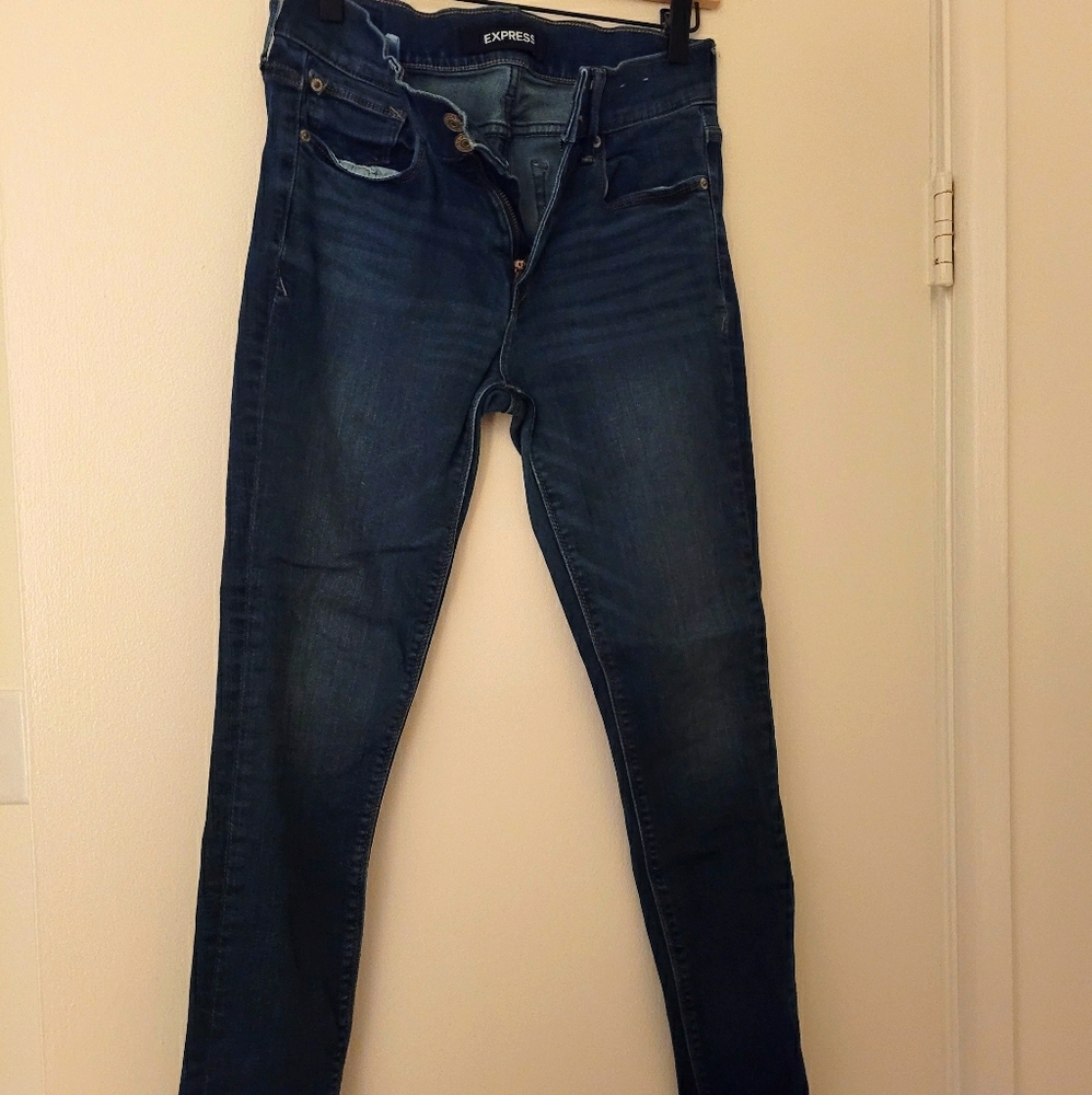 Express Mid Rise Cropped Jean Leggings